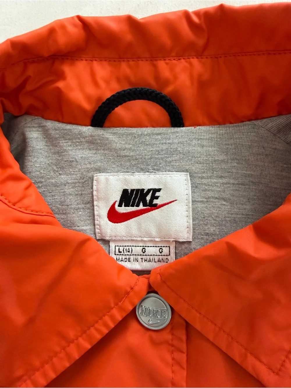 Vintage Nike Orange and Navy Boys Windbreaker Jacket